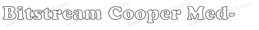 Bitstream Cooper Med字体转换